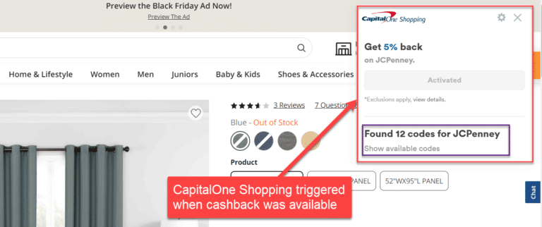 Save money with Capitalone shopping
